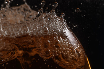 Soda. Cola. close up. generative ai 