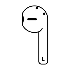 Earphones music flat icon, sound technology device sign, web audio symbol vector illustration