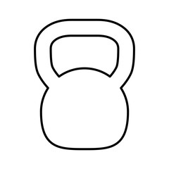 Naklejka na ściany i meble Kettlebell icon, fitness sport symbol, iron equipment vector illustration, workout heavy training web mark