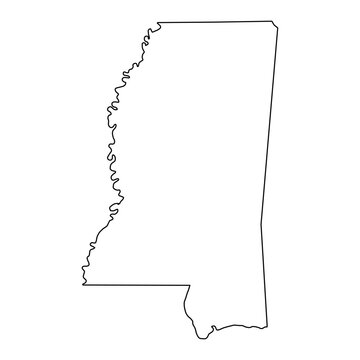 recommend clip art: Mississippi map shape, united states of america. Flat concept icon symbol vector illustration