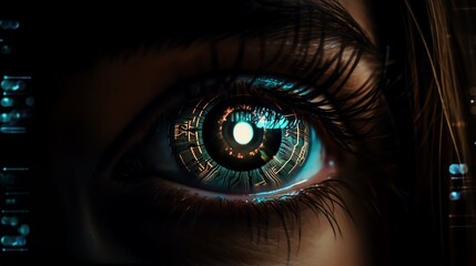 Illustrations of neuralink, neural network, machine learning by generative AI.