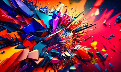Abstract art backgrounds with bold and vibrant colors arranged in a seemingly chaotic yet cohesive manner, adding a dynamic and energetic vibe to any design
