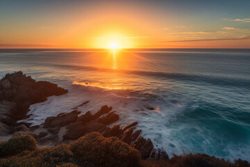 Obraz premium sunset over the sea. generative ai