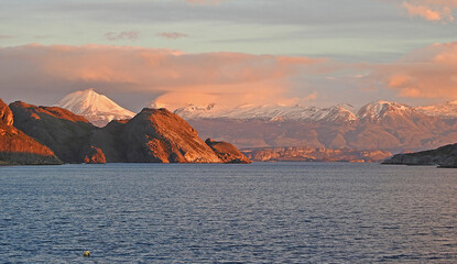 Panoramic of General Carrera Lake, Chile