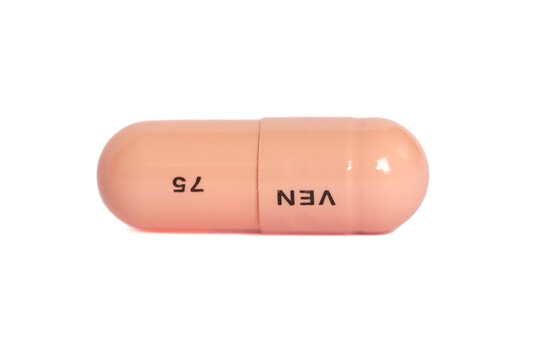 PRAGUE, CZECHIA - DECEMBER 4, 2022: Venlafaxine pills, drug for depression and anxiety