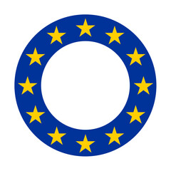 Circle with European Union flag