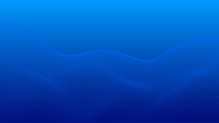 Blue background. Flowing blue waves. Abstract digital wave. Flow. Line Vector illustration for tech futuristic innovation concept modern Gradient Background Graphic design Space. Smooth stylish. Curve