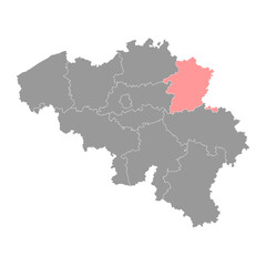 Limburg Province map, Provinces of Belgium. Vector illustration.