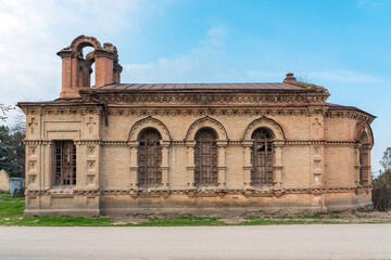 Fototapeta na wymiar Old church of the Intercession of the Holy Mother of God built in 1897, northern Azerbaijan