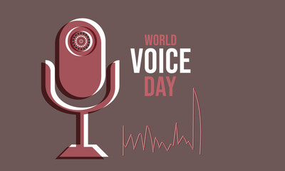 World Voice Day. Template for background, banner, card, poster 