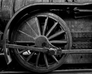 Fototapeta na wymiar locomotive wheel