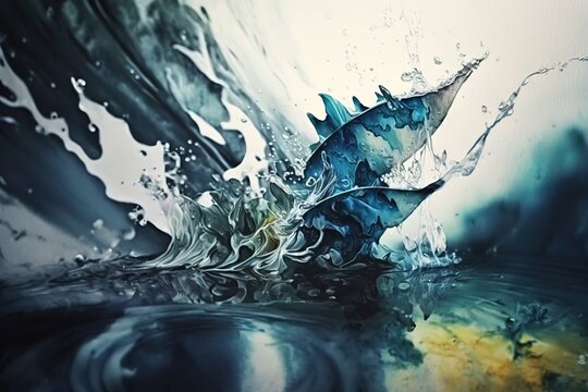 Unusual abstract watercolor background