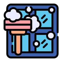 clean window hygiene icon