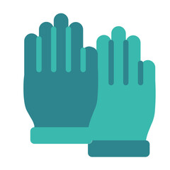  gloves latex green icon