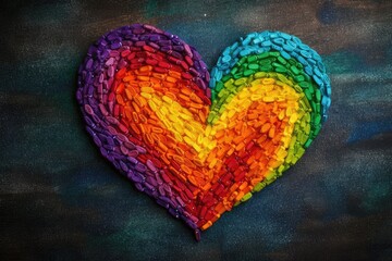 Obraz na płótnie Canvas Rainbow heart