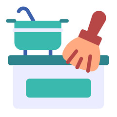 kitchen clean icon