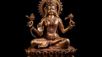 Fototapeta na wymiar Hindu Goddess Lakshmi - Goddess of wealth and fortune