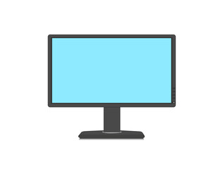Blank computer display on white background.