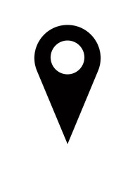 vector icon of simple forms of point of location.