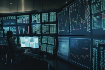 stock market monitors, trading, generative AI