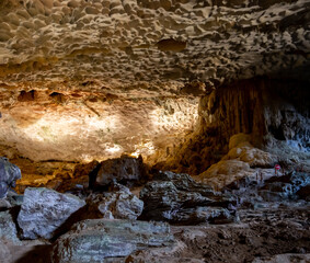 Hang Sung Sot (Surprise) Cave is Halong Bay`s largest cave. Vietnam