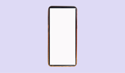 Smartphone. Layout for the inscription on the smartphone. A blank smartphone screen.