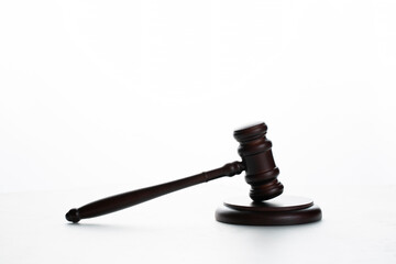 Lawyer services.Layout for legal services.The judge's hammer is in the foreground.