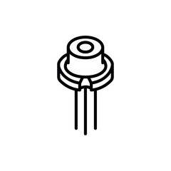 Laser diode VCSEL black line icon. Pictogram for web page