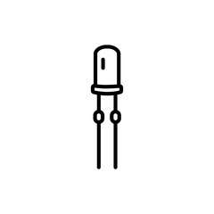 Light Emitting Diodes black line icon. Pictogram for web page