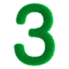 Number Grass 3D Render