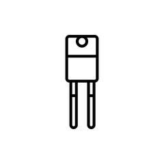 Schottky diode black line icon. Pictogram for web page