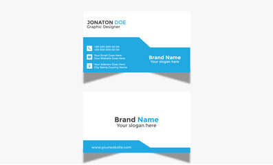 Modern Corporate and Creative Business Card Design Template Double-sided -Horizontal Name Card Simple and Clean Visiting  Card Vector illustration Colorful Business Card