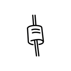 Transient voltage black line icon. Pictogram for web page