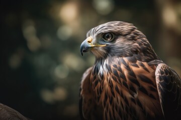 Fototapeta premium Amazing plumage, wings, eyes, and dignity. Generative AI