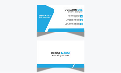 Modern Corporate and Creative Business Card Design Template Double-sided -Horizontal Name Card Simple and Clean Visiting  Card Vector illustration Colorful Business Card