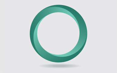 Vector illustration. Nice colorful threedimensional symbol with three parts