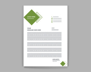 Modern simple letterhead design.