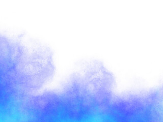 Blue-purple two-tone clouds on a transparent background, used for graphic elements or photo editing.
