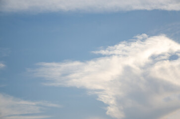 In the evening  there is a beautiful sky
