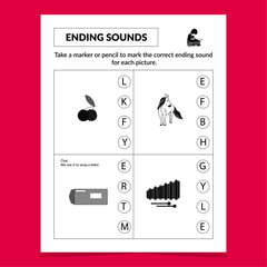 Ending Sound Worksheet