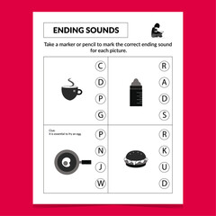 Ending Sound Worksheet