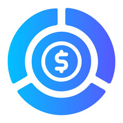 financial plan gradient icon