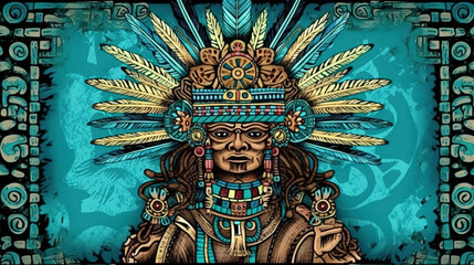 Aztec God Tlaloc - Rain and fertility god