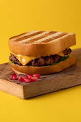 French toast beef burger