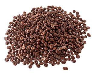Pile of roasted coffee beans