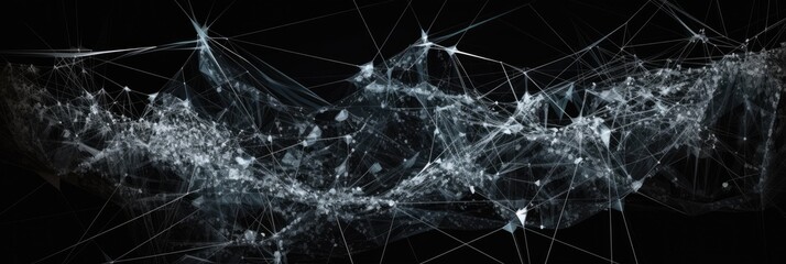 Complex messy connected lines as concept of chaos solving. generative ai