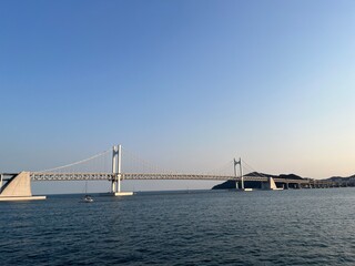 Fototapeta na wymiar Gwangan Bridge over the sea