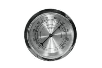 Humidity meter isolated with cut out background.