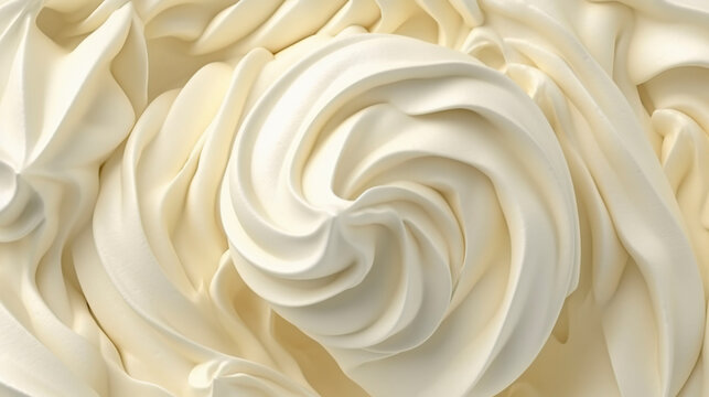 Vanilla ice cream texture. Generative AI.