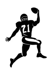 American Football Player Silhouette